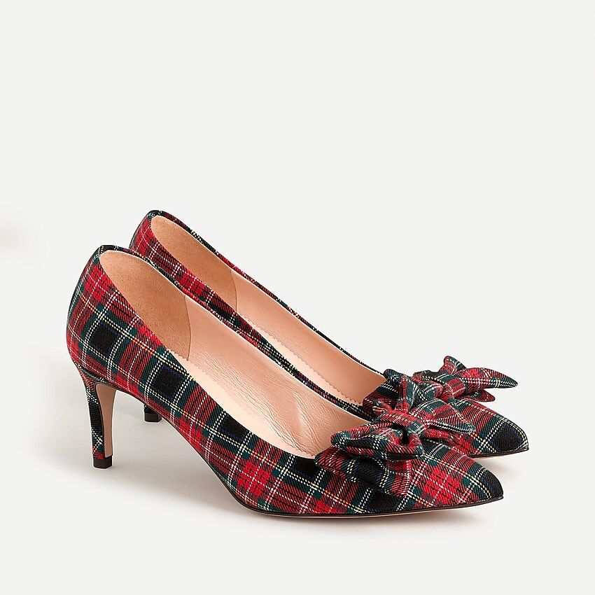 Colette bow pumps in Stewart tartan | J.Crew US