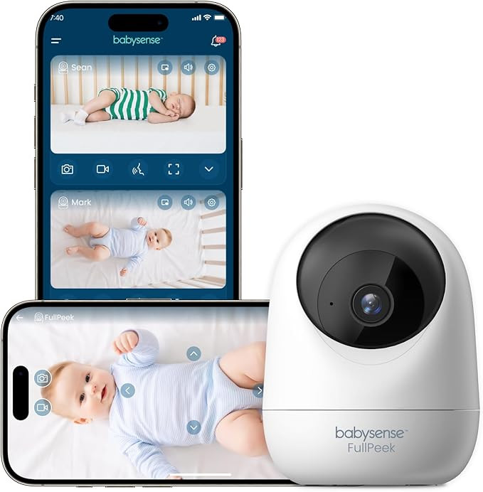 Babysense FullPeek 3MP Video Baby Monitor, WiFi Security Camera with Auto Tracking, Intelligent M... | Amazon (US)