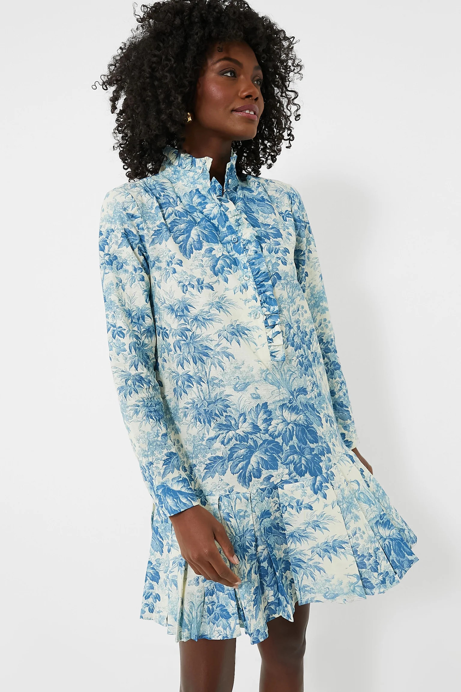 Misty Blue Toile Tate Dress | Tuckernuck (US)