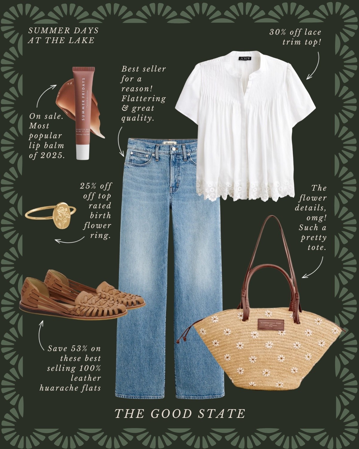 This is for the Nancy Meyers-loving girlies living their best life as they sip on a cup of freshly brewed coffee and watch the sunrise over the lake. For the ones breathing in slow mornings and fresh air. This is for the ladies spending all day out on the boat and the evening on the dock with a glass of wine and good company. For the girlies who still flip on The Parent Trap and eat Oreos dipped in peanut butter. This is for the ladies who love all things gingham, their trusty ball cap and the ease of a Summertime dress. For those thriving in this Americana Summer. This is for you🫶🏼 Ootd, outfit idea, style tip, classic style, timeless style striped sweater, quince, J.Crew, J.Crew, factory, target, target fashion, target style, Walmart, Anthropologie, Anthro, Madewell, white dress, spring dress, summer dress, spring fashion, summer fashion, vacation, outfit, Fourth of July, outfit, red, white, and blue outfit, gingham dress, quilt dress, organic skincare, pearl, jewelry, Abercrombie, and Fitch, Tuckernuck, Madewell, H&M, Amazon, Amazon style, farmers market outfit, sissy light hat, dolce vita, women’s shoes, raffia bags, wedding guest dress, dress, wedding guest, Lauren England, the good state, lake, lake outfit, lake house, summer sweater, American flag sweater, ll bean 

#LTKFindsUnder50 #LTKStyleTip #LTKSaleAlert