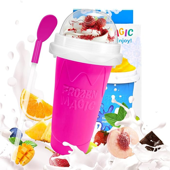 Slushy cup Slushie Maker Cup,Frozen Magic Slushy Cup - Create Delicious Slushies Anywhere with This Fun and Cool Slushie Maker Cup! (Red, Large) | Amazon (US)