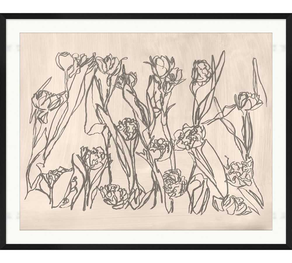 Blooming Sketch 3 Framed Print | Pottery Barn (US)