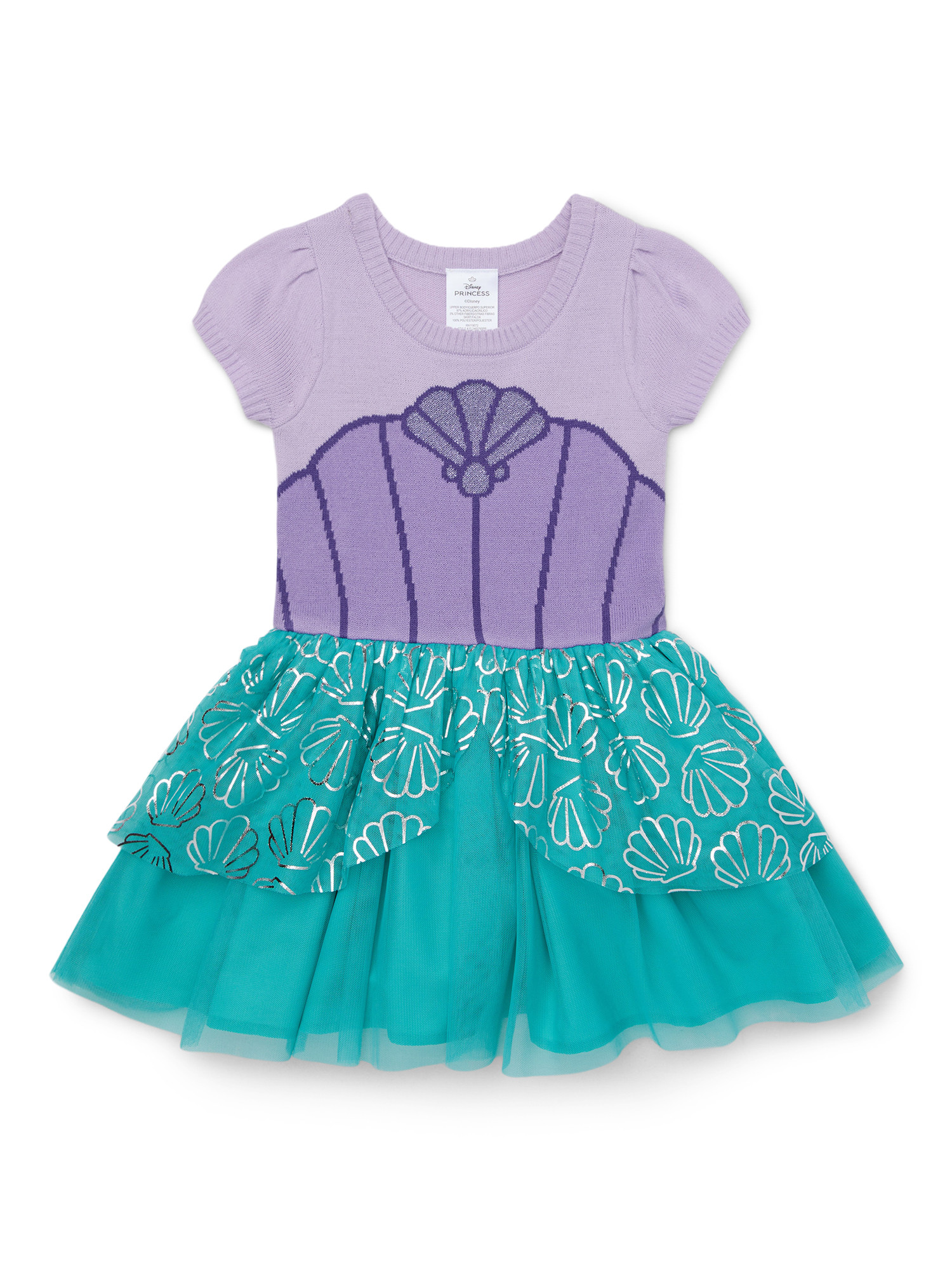 Disney Princess Toddler Girl Ariel Cosplay Dress, Sizes 12M-5T - Walmart.com | Walmart (US)