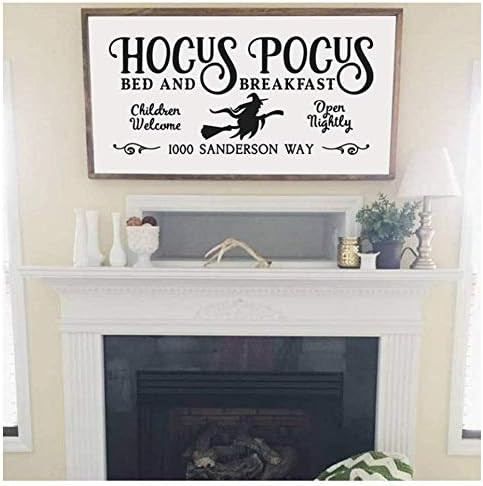 zxianc Halloween Decoration Hocus Pocus Print Fall Farmhouse Wall Art Picture Canvas Painting Vintag | Amazon (US)
