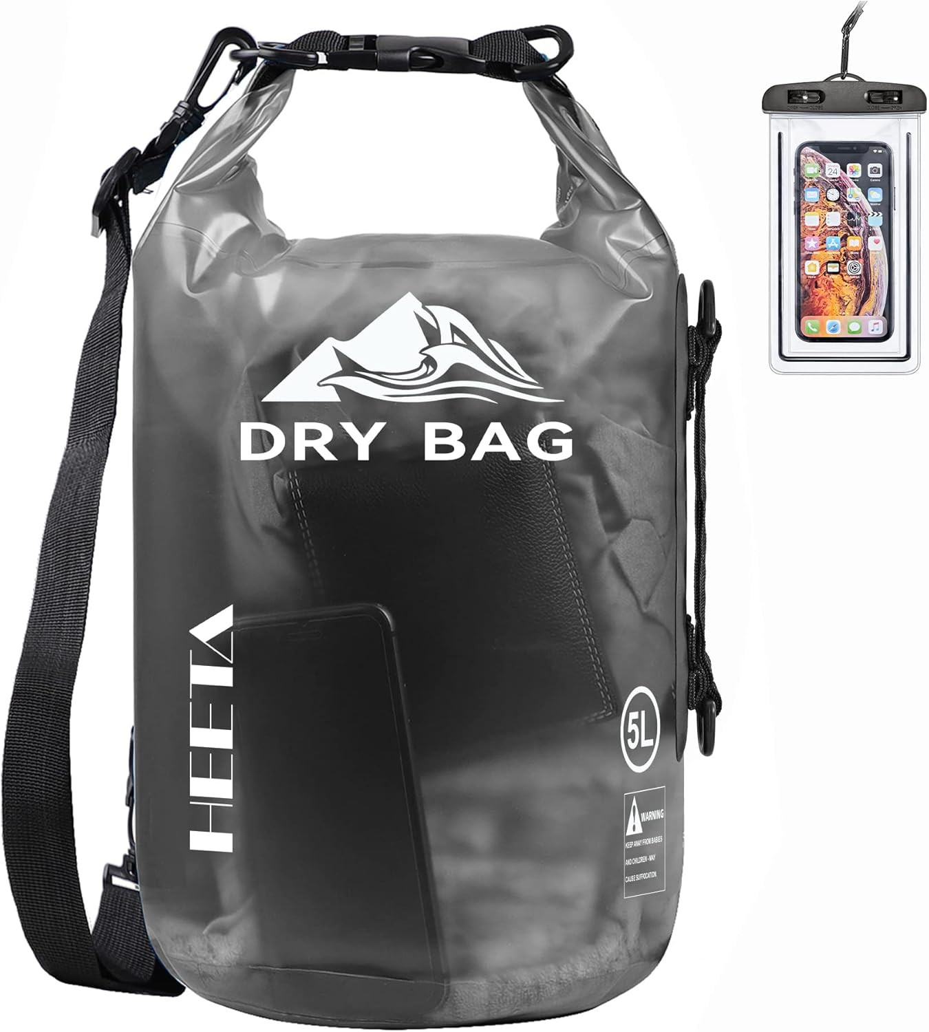 HEETA Dry Bag Waterproof for Women Men, 5L/10L/20L/30L/40L Roll Top Lightweight Dry Storage Bag B... | Amazon (US)