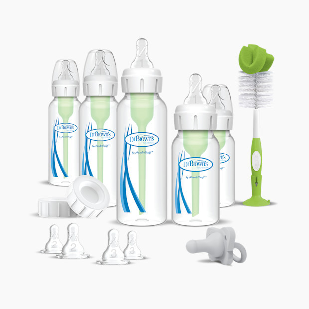 Dr. Brown's Anti-colic Options+ Narrow Baby Bottle Starter Gift Set in Clear/Blue | Babylist