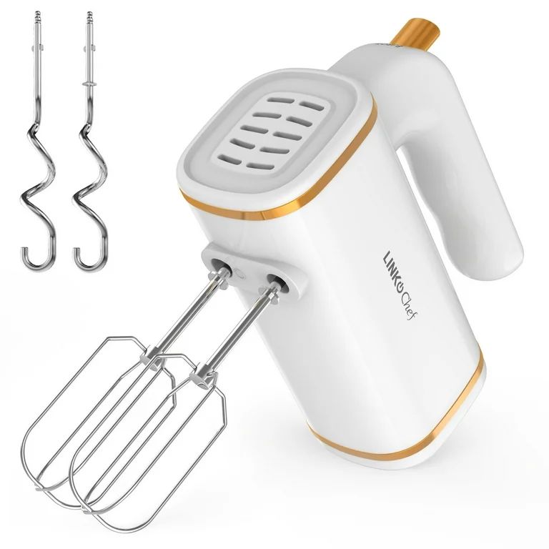 LINKChef Electric Hand Mixer, 5 Speed & Turbo Electric Mixer, Mixers for Kitchen (White) | Walmart (US)