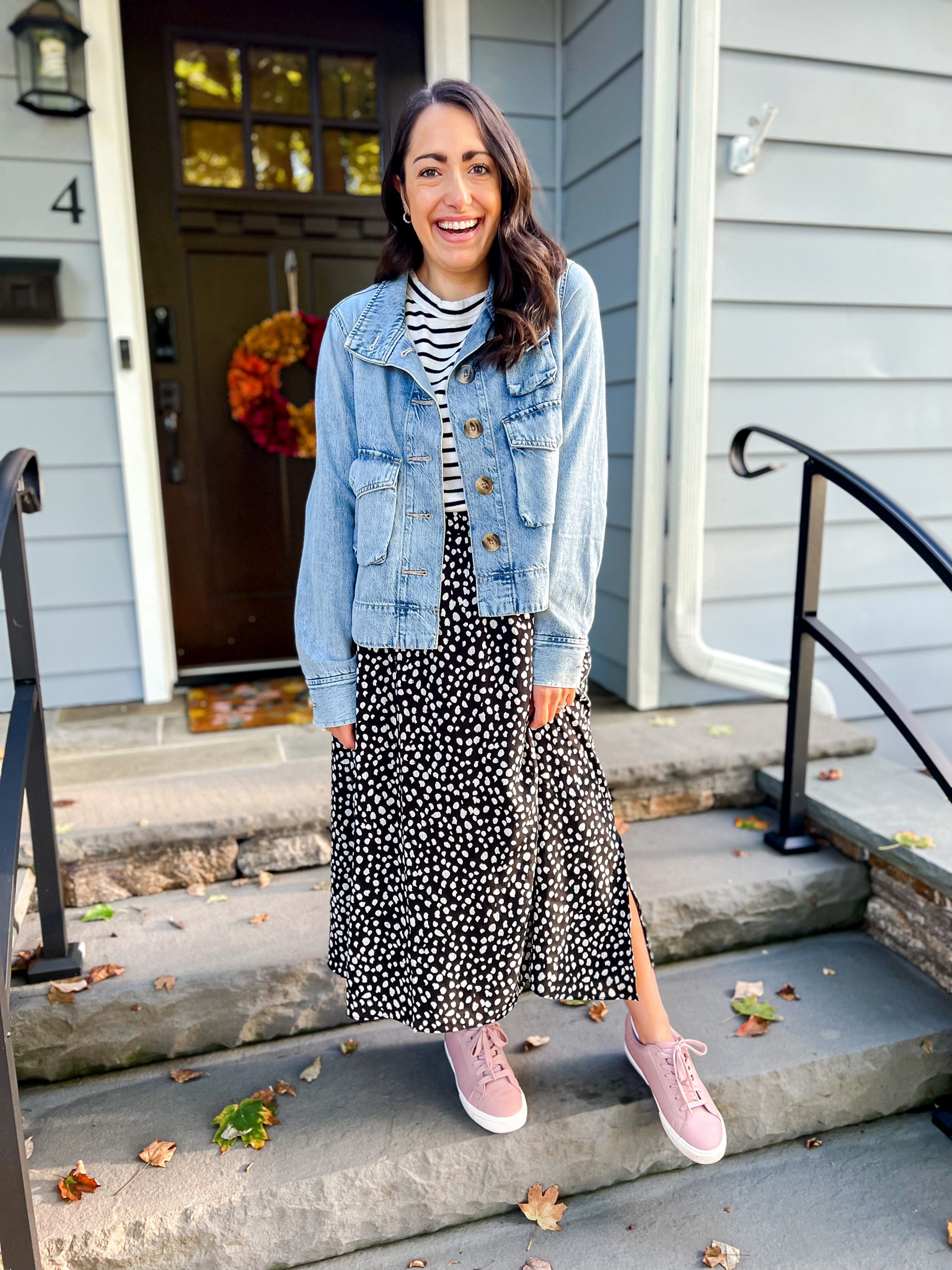 Wearing a small in jacket, tank, and skirt 
Sneakers run tts

#LTKstyletip #LTKshoecrush #LTKworkwear