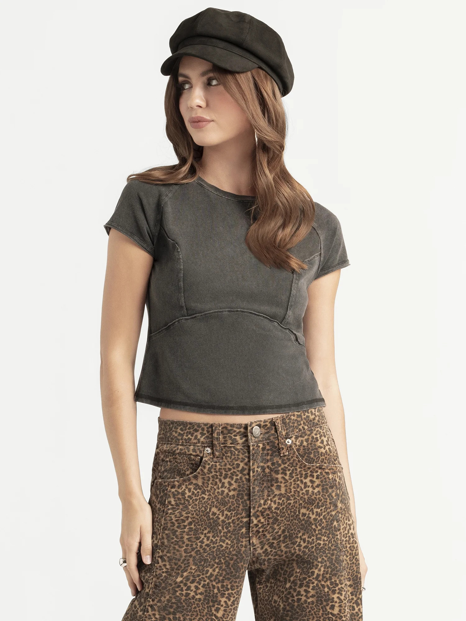 Jessica Simpson Women's Eydie Pieced Wash Tee, Sizes XS-XL | Walmart (US)