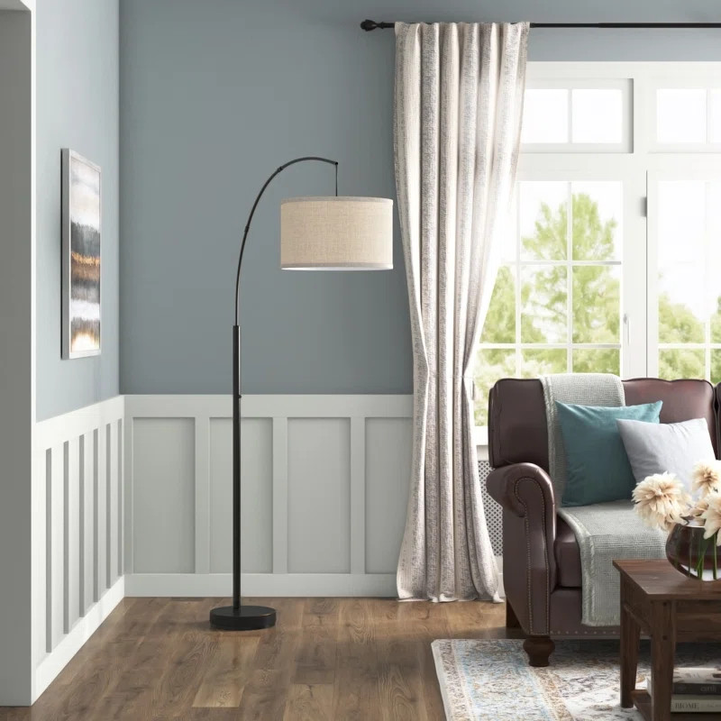 Holtz 74'' Black Arched/Arc Floor Lamp | Wayfair North America