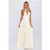 The Dress Diary Satin Halter Maxi Dress Yellow | Hello Molly (US)
