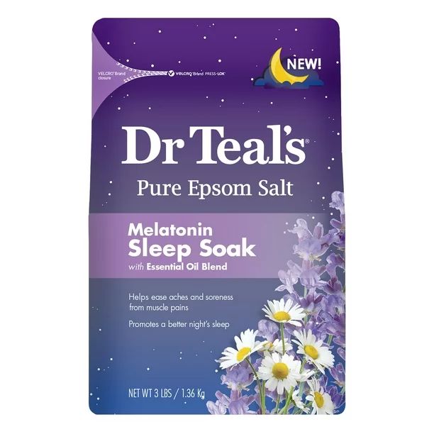 Dr Teal's Pure Epsom Salt, Melatonin Sleep Soak with Essential Oil Blend, 3 lb | Walmart (US)