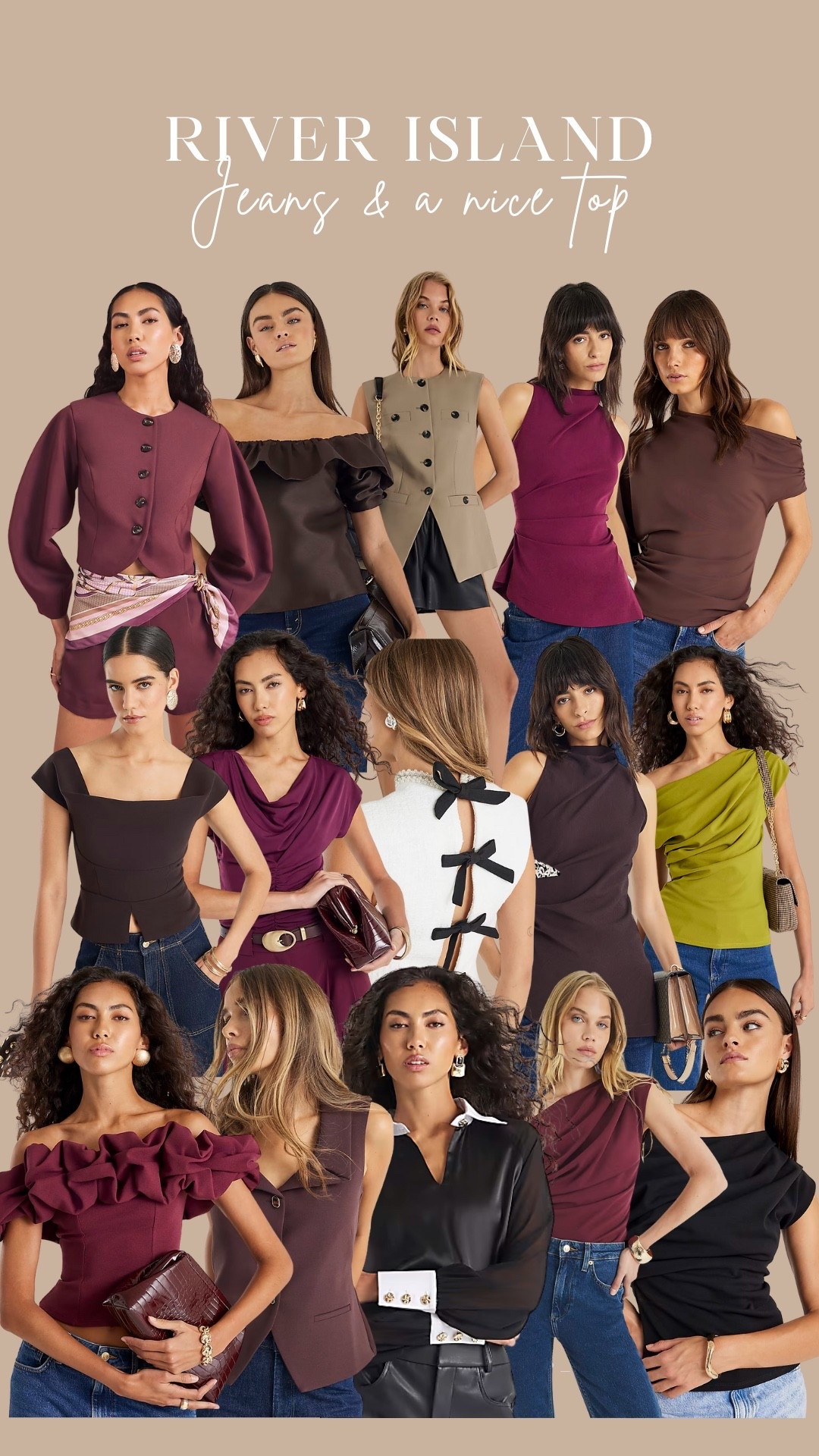 I always get asked for jeans and a nice top inspo, and River Island is usually my go to place for this type of outfit. So I’ve rounded up all my faves on there at the moment!

Autumn outfits, date night outfits, jeans and a nice top, autumn tops, dressy casual outfits

#LTKstyletip #LTKdatenight #LTKautumn