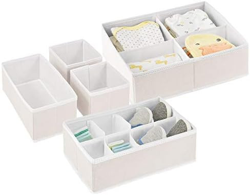 mDesign Soft Fabric Dresser Drawer and Closet Storage Organizer Set for Child/Baby Room or Nurser... | Amazon (US)