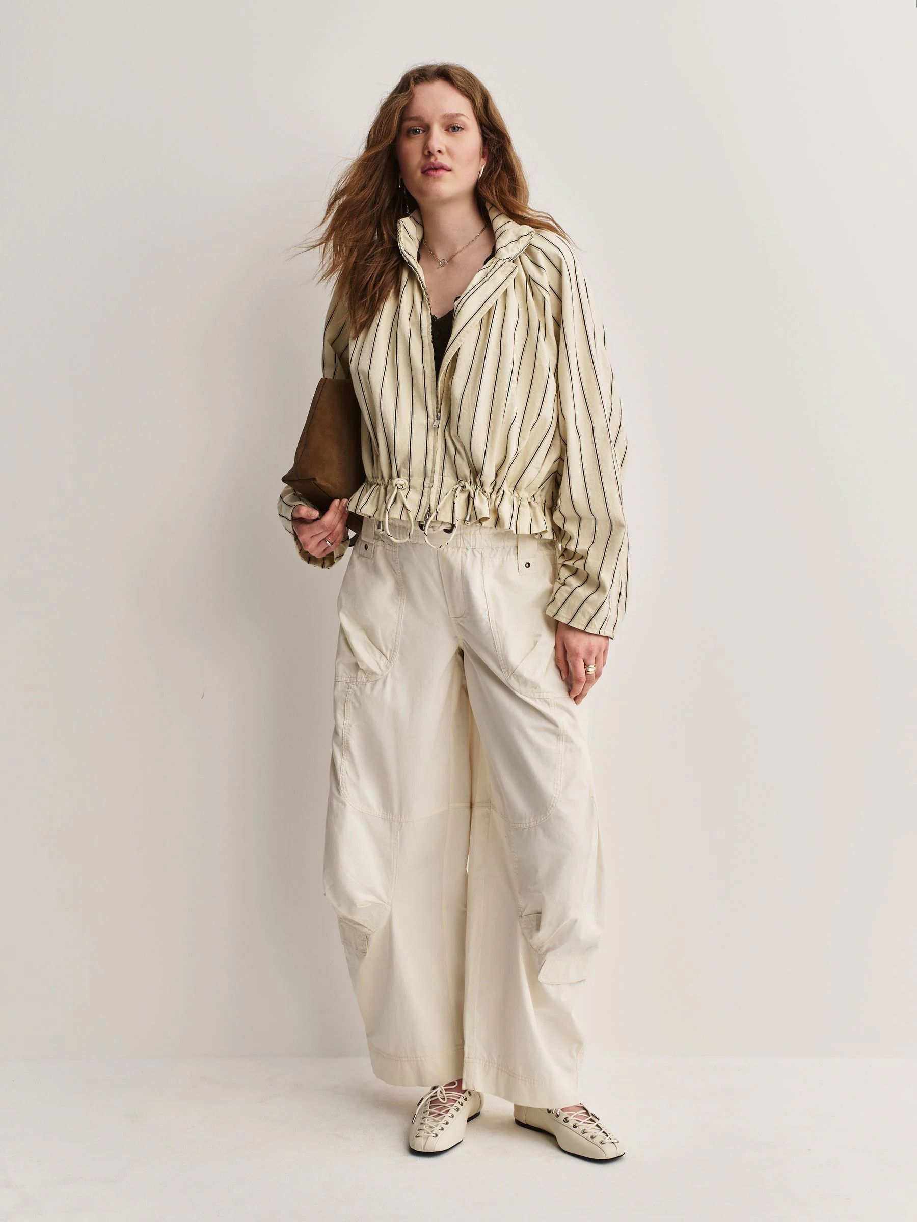 Free People Free People White Onset Parachute Trousers | Next US