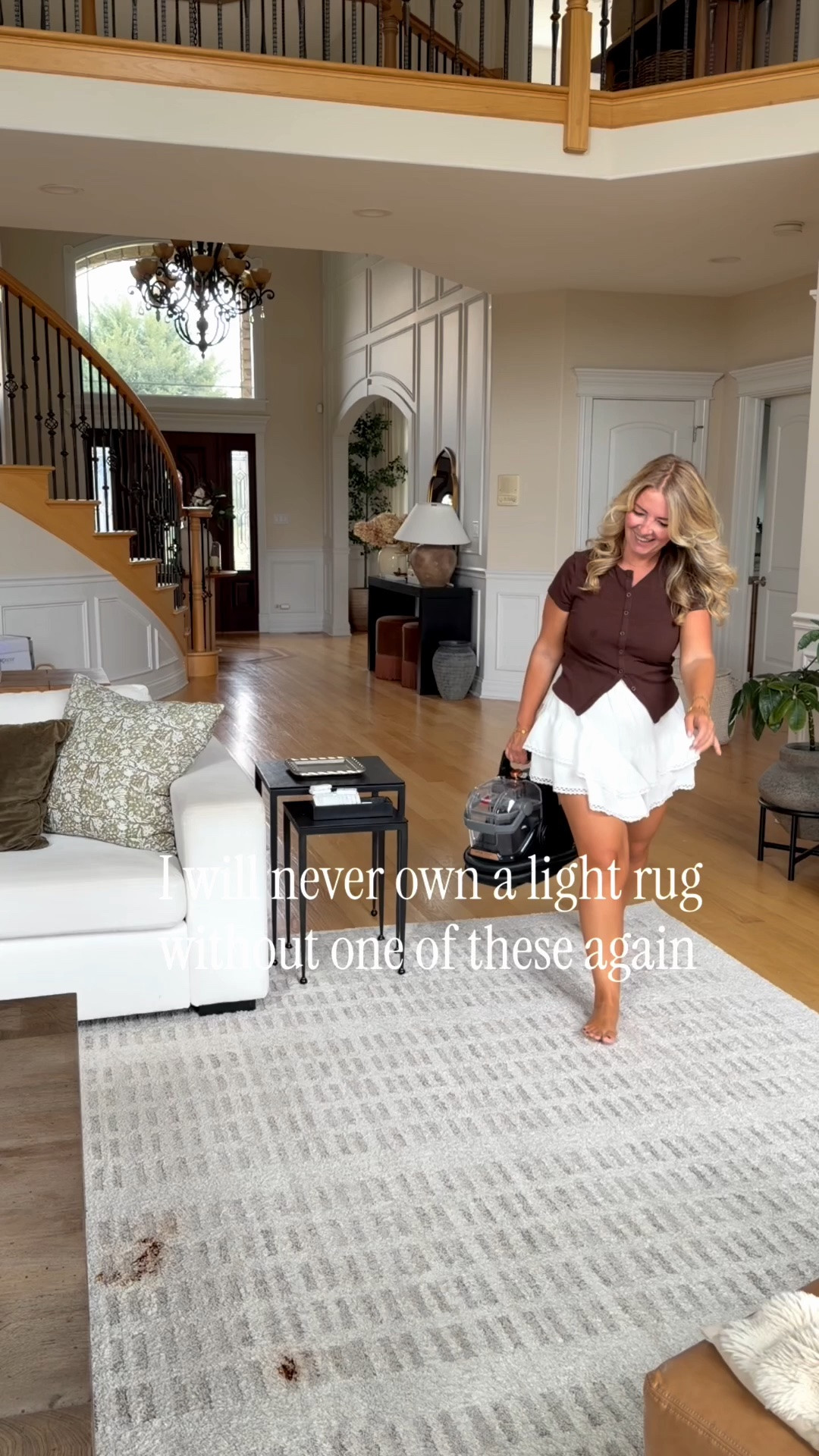 The little machine that has saved our light rugs more times than I can count 🙌🏻 Steam + powerful suction tackles those stubborn, set-in stains—and the results are SO satisfying. Linking our carpet & upholstery cleaner here! 🤎✨

#LTKHome