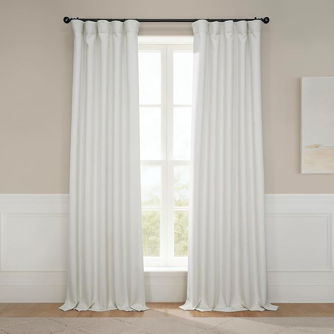 HPD Half Price Drapes - Faux Linen Curtains for Living Room (1 Panel) - 50W X 108L - Textured Roo... | Amazon (US)