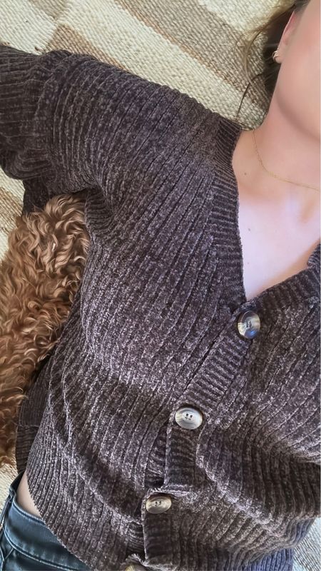 Love chenille… especially in cozy cardigan form- and dog snuggles! Definitely a new favorite fall sweater and under $30! 

#LTKmidsize #LTKSeasonal #LTKsalealert