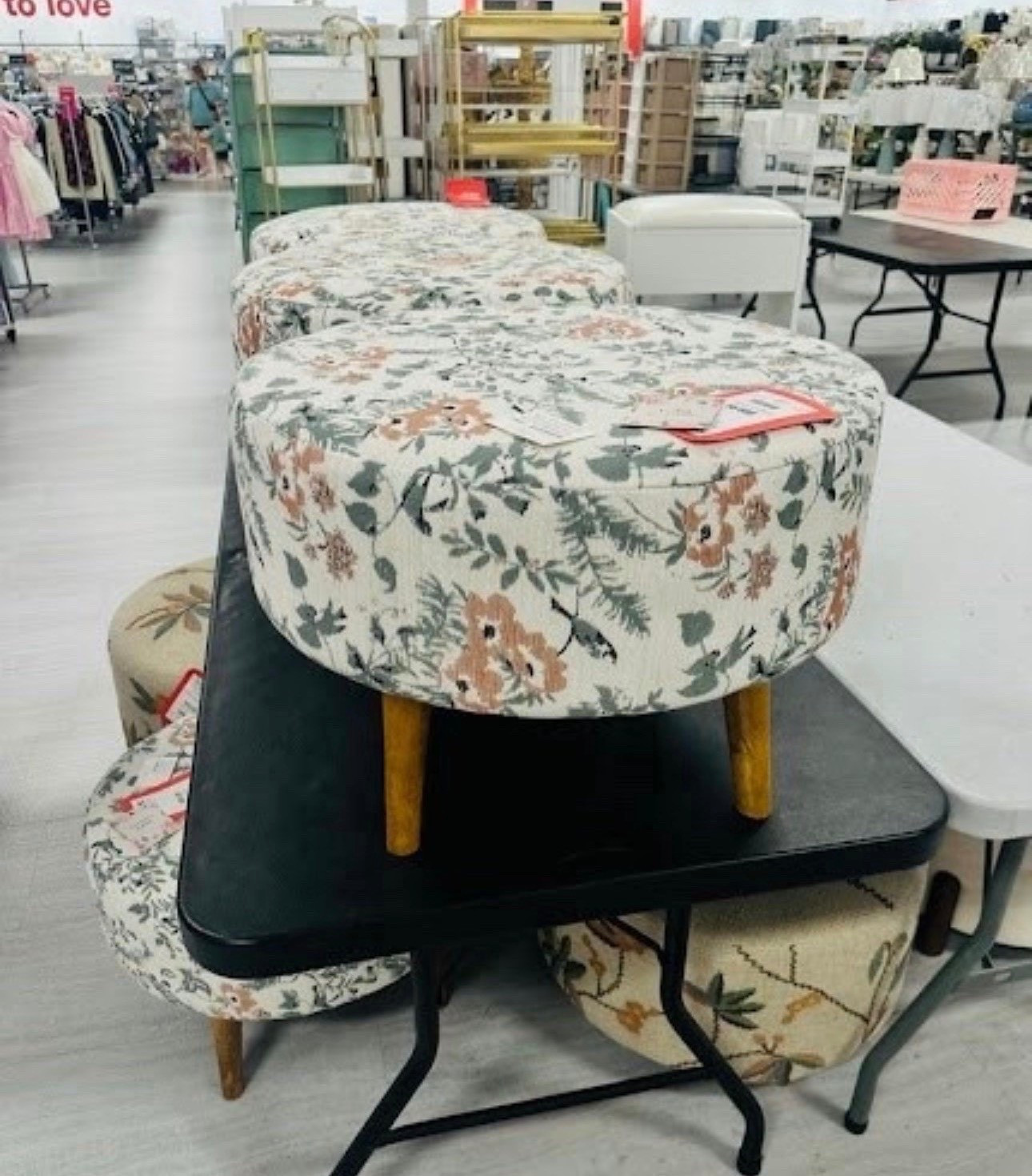 Is it even a TJ Maxx run if you don’t fall in love with an ottoman? These round floral stools are the perfect way to add a pop of pattern and a touch of vintage charm to your living room or vanity setup. I love the tapered wooden legs—they give it such a clean, mid-century modern vibe!

#LTKHome