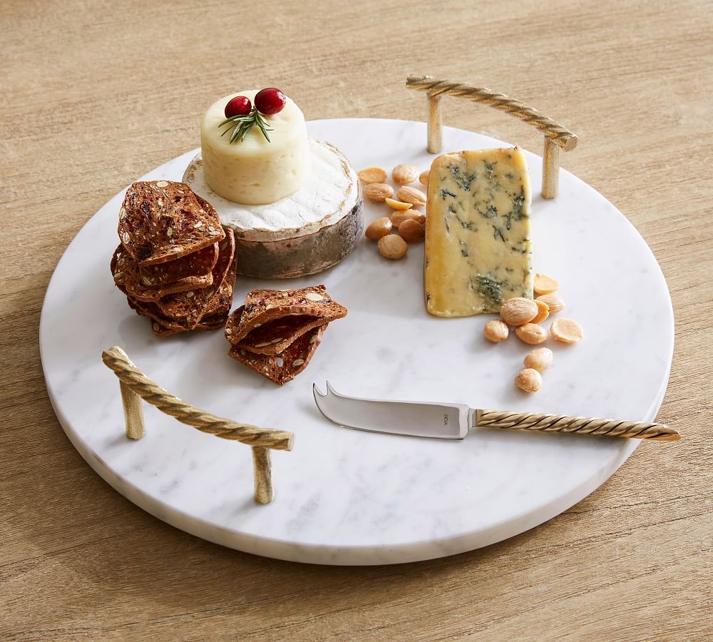 Monique Lhuillier Marble Cheese Board & Knife Gift Set | Pottery Barn (US)