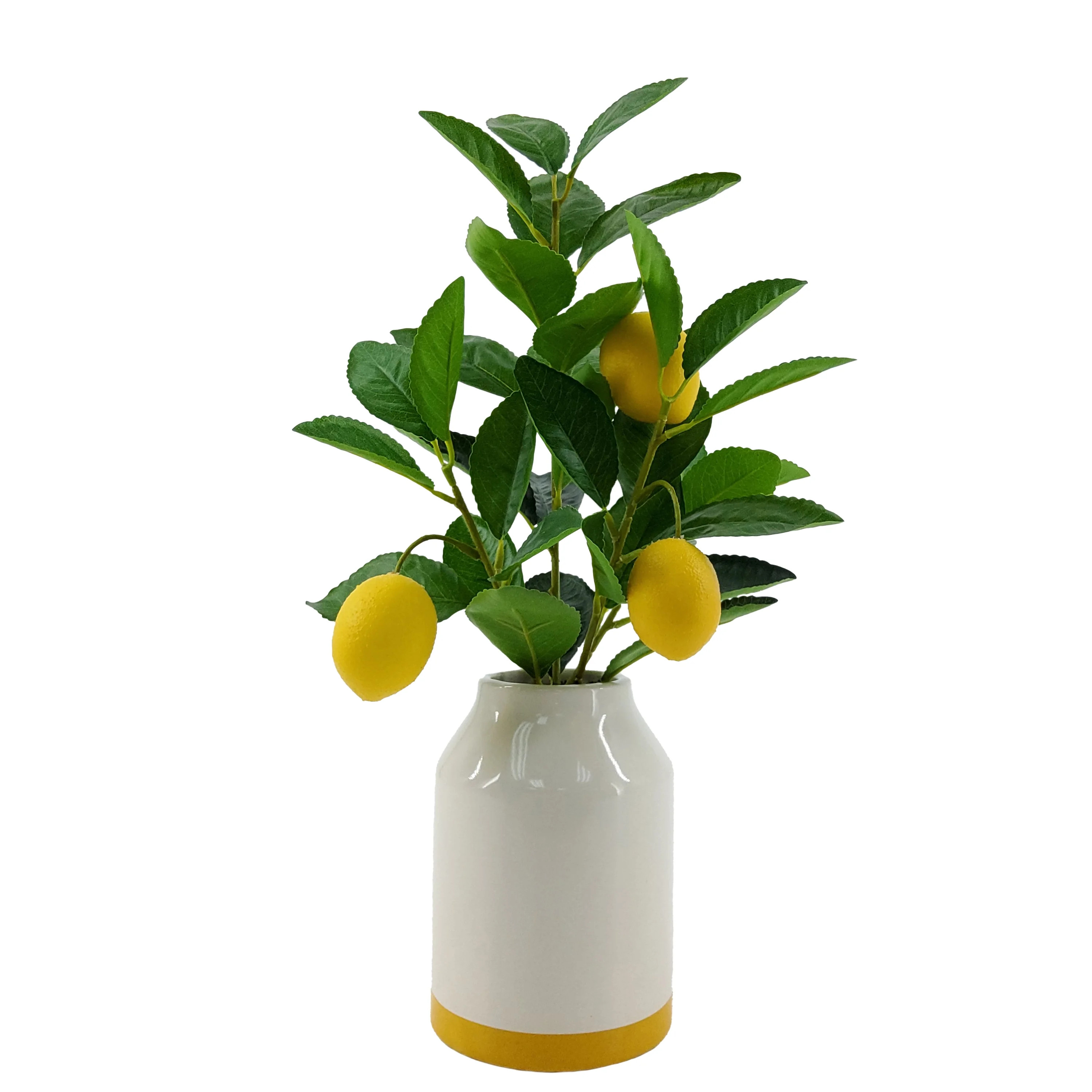 Mainstays by Becky G. & Alejandra 14.5" Artificial Lemon Tree in White Ceramic Vase | Walmart (US)