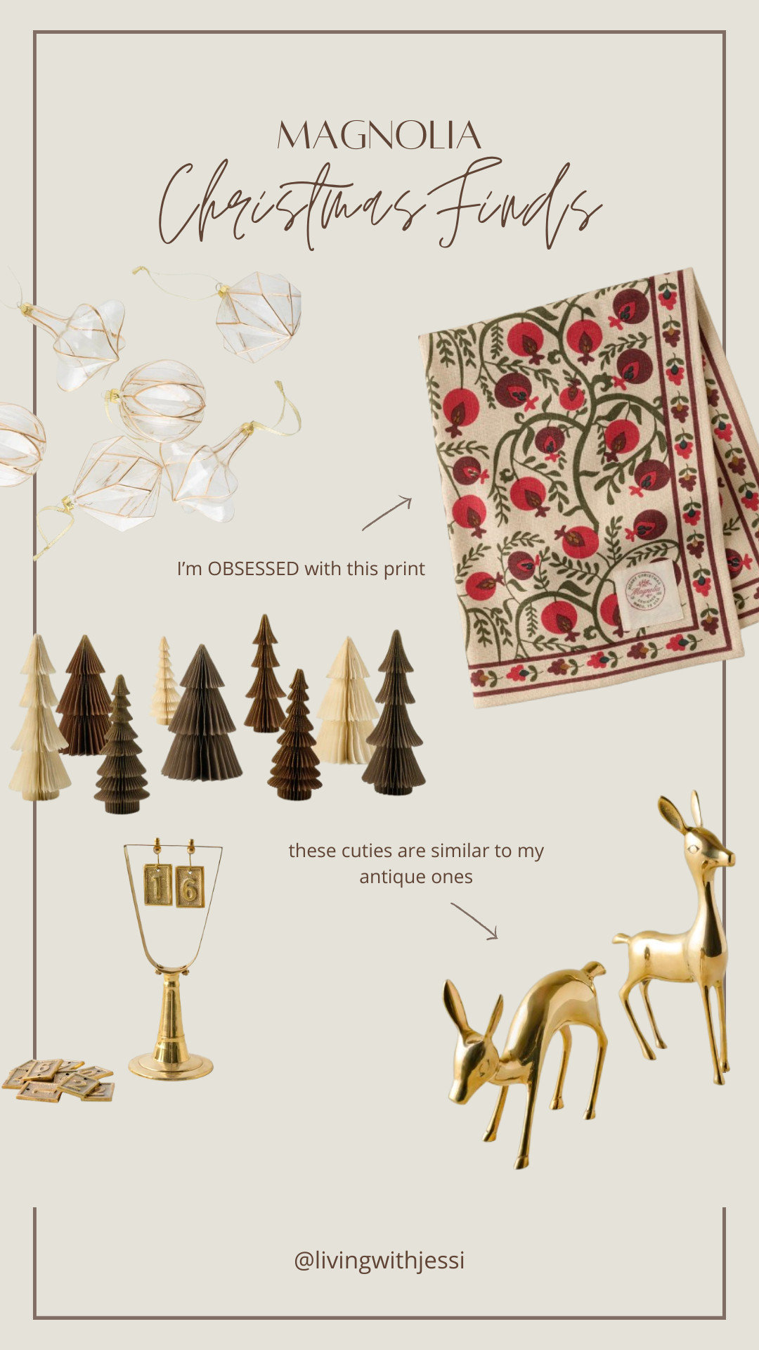 Can we talk about that pomegranate print?!?! Are you kidding?! GORG

Christmas 2025, Holiday, decor, home decor, ornamanets, christmas tree, countdown, brass, trees, kitchen, towel, reindeer 

 

#LTKHoliday #LTKSeasonal #LTKHome