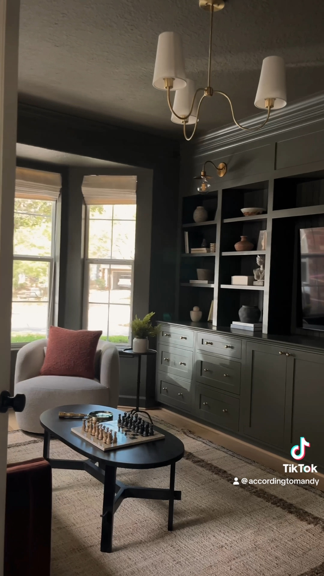 Before and after of the Green room from our project! 

Media room, Builtins, moody interiors, office designs, man cave, home inspo

#LTKsalealert #LTKhome