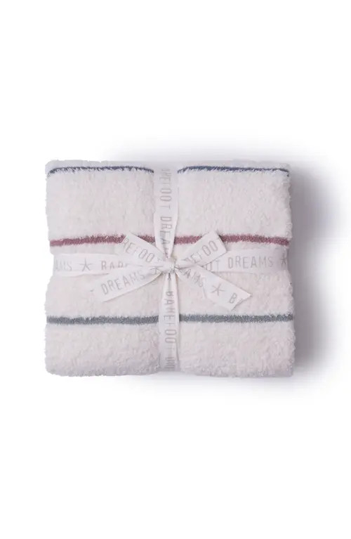 barefoot dreams CozyChic® Rainbow Stripe Throw Blanket in Cream Multi at Nordstrom | Nordstrom