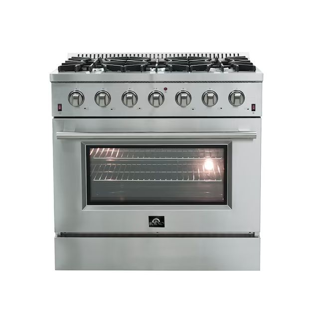 FORNO Galiano 36-in 6 Burners 5.36-cu ft Convection Oven Freestanding Natural Gas Range (Stainles... | Lowe's