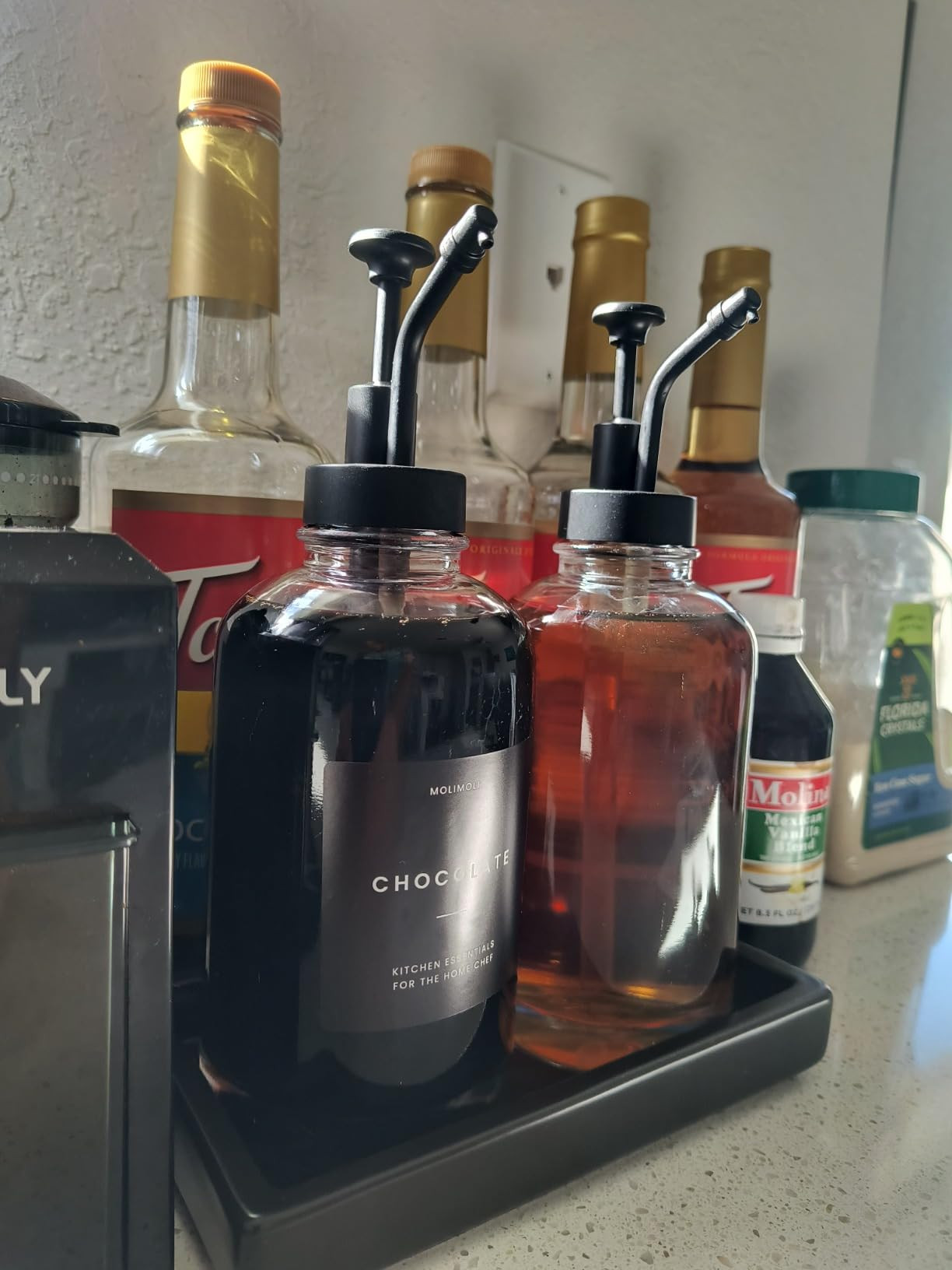 Molimoli Coffee Syrup Dispenser for Coffee Bar, Coffee Pump Dispenser, Glass Syrup Bottle w. Pump... | Amazon (US)