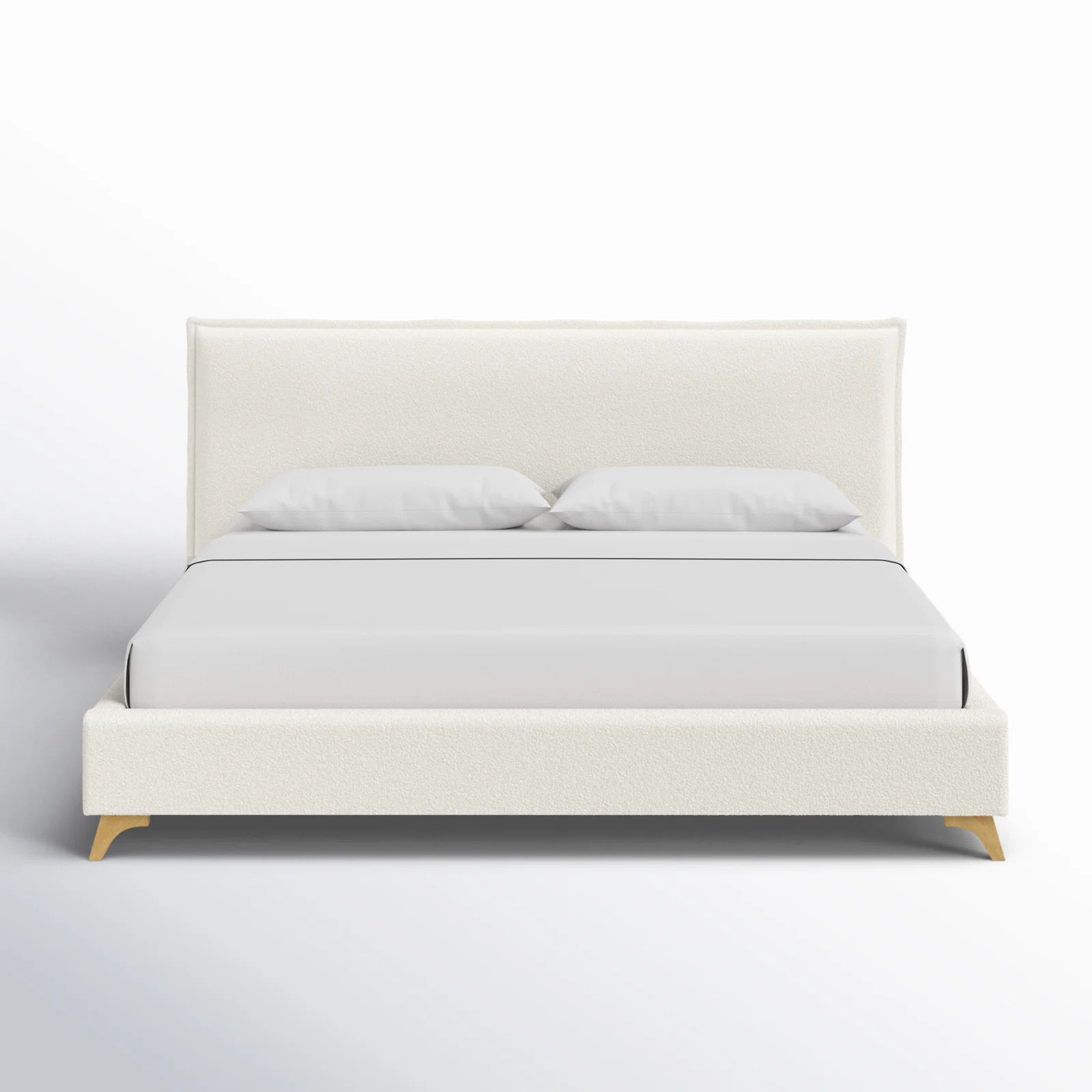 Pelham Flange Edge Boucle Bed Frame | Wayfair North America
