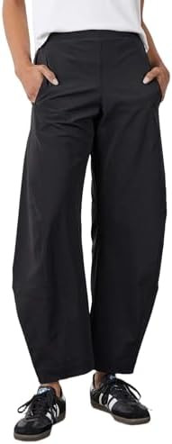 Women Barrel Pants Baggy Wide Leg High Waisted Ankle Pants Summer Lounge Travel Work Trousers wit... | Amazon (US)