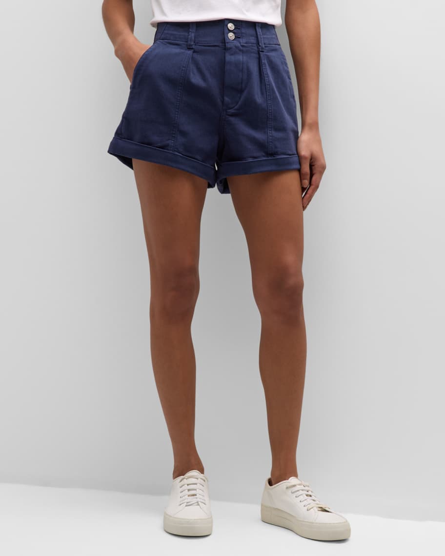 PAIGE Brooklyn Cuffed Denim Shorts | Neiman Marcus