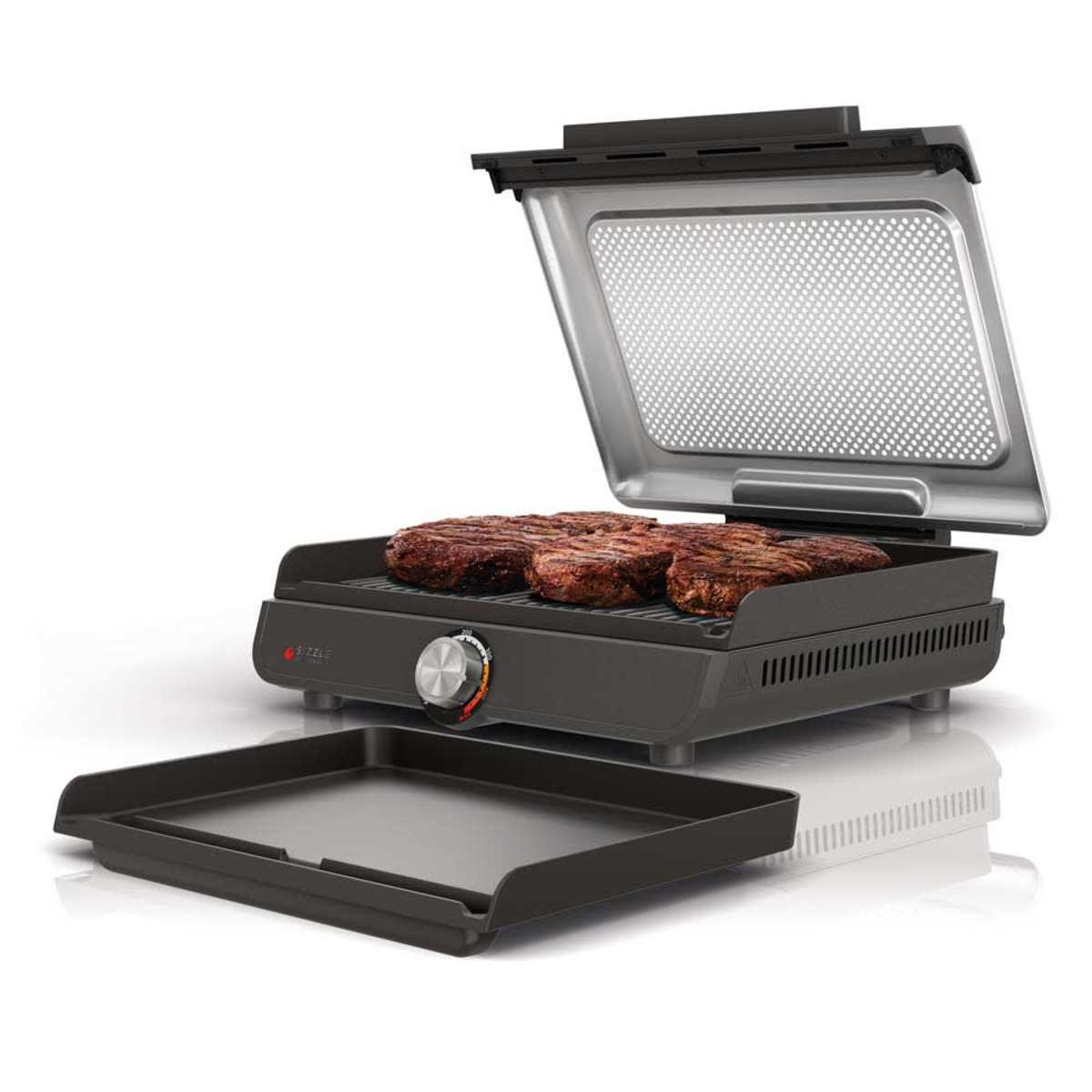 Ninja Sizzle Indoor Grill & Griddle in Grey/Stainless Steel | GR101 | SharkNinja | SharkNinja