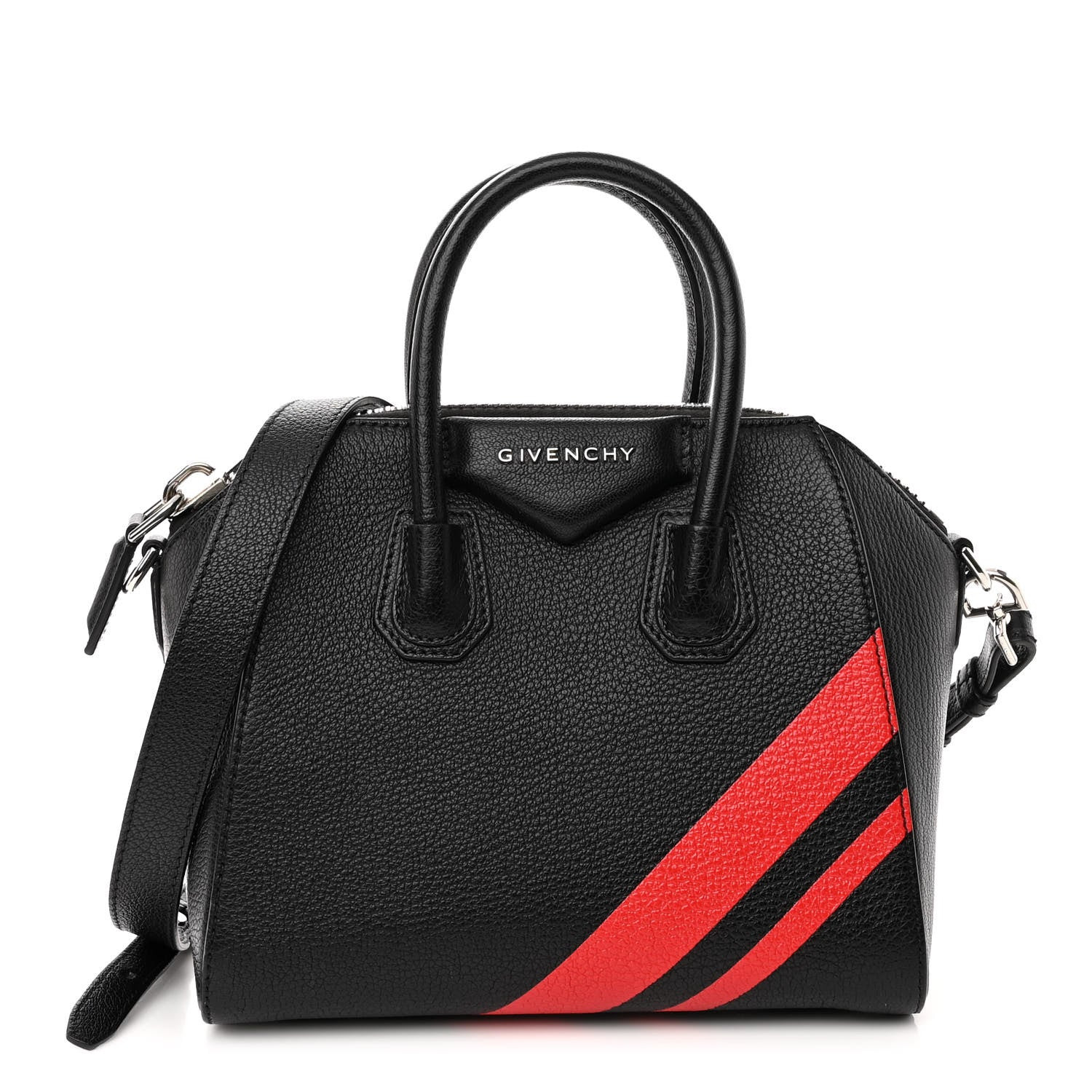 Sugar Goatskin Striped Mini Antigona Black | FASHIONPHILE (US)