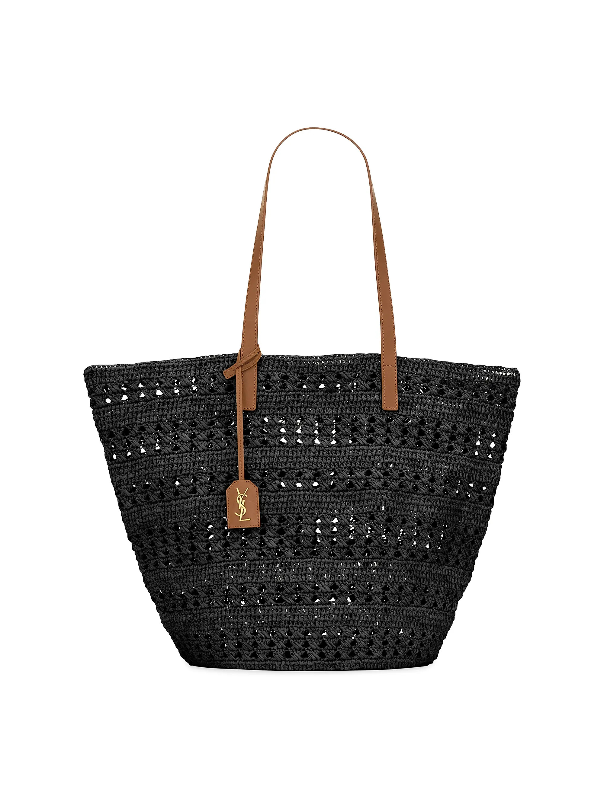 Saint Laurent Panier Medium Bag in Raffia Tote Bag | Saks Fifth Avenue | Saks Fifth Avenue
