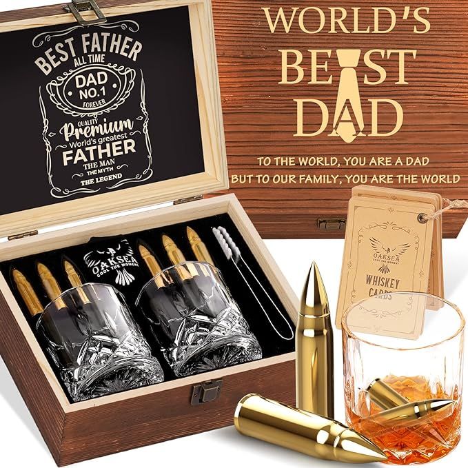 Oaksea Gifts for Men, Dad Birthday Gifts for Fathers Day from Daughter Son Wife, Engraved World's... | Amazon (US)