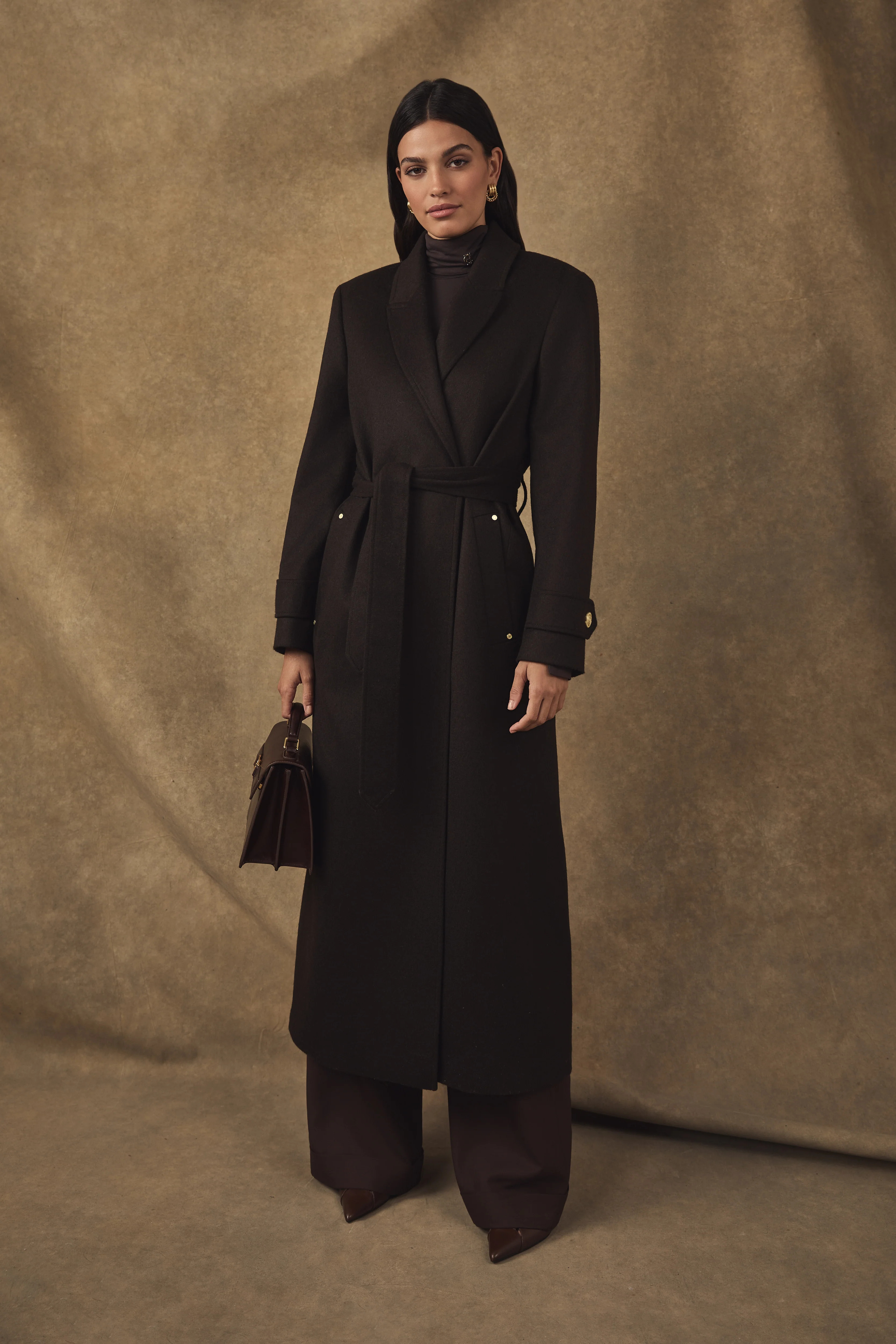 Wrap Coat (Chocolate) | Holland Cooper