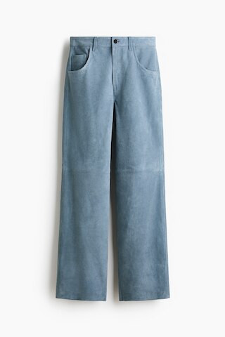 H & M - Suede Pants - Dusty Blue | H&M (US + CA)