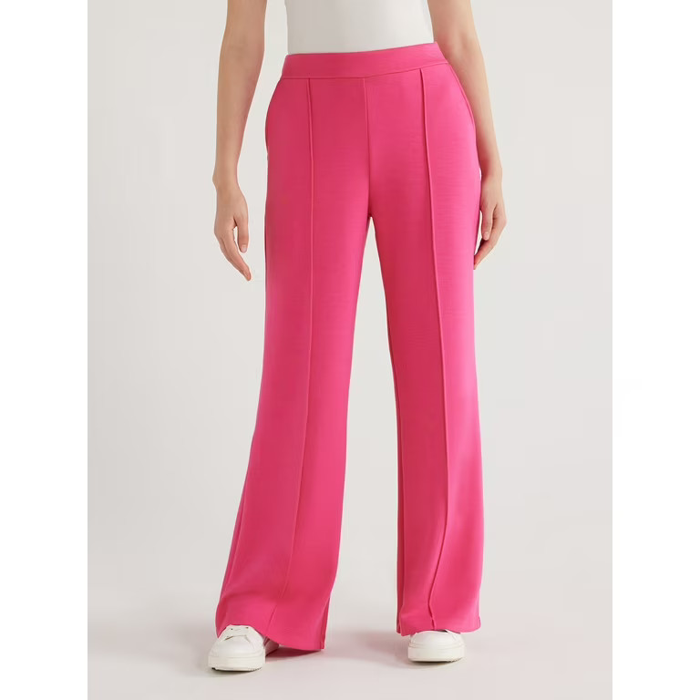 Scoop Women's Scuba Knit Trouser Pants, Sizes XS-XXL | Walmart (US)