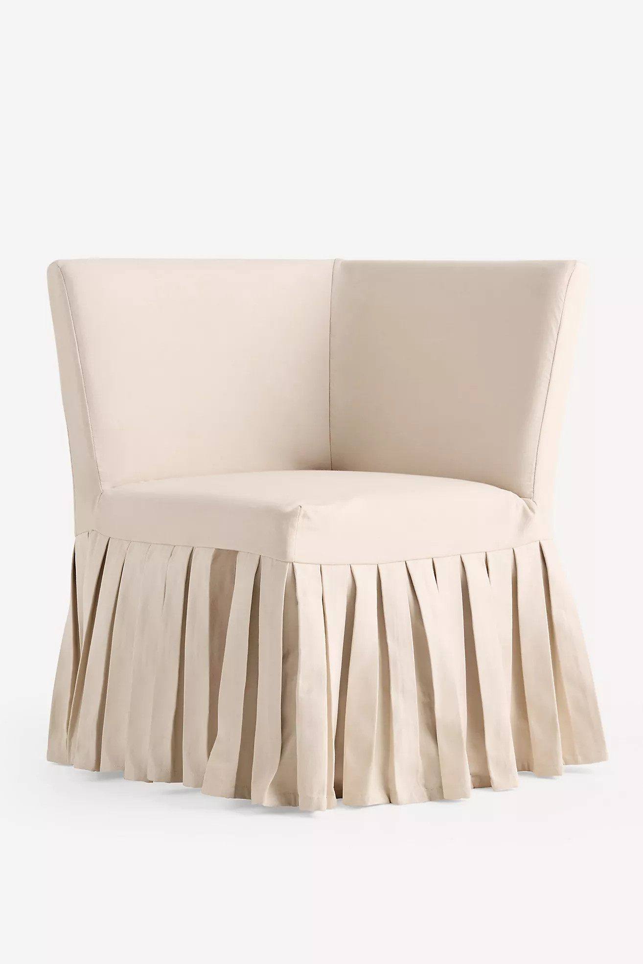 Layla Banquette Corner Chair Ruffle Slipcover | Anthropologie (US)