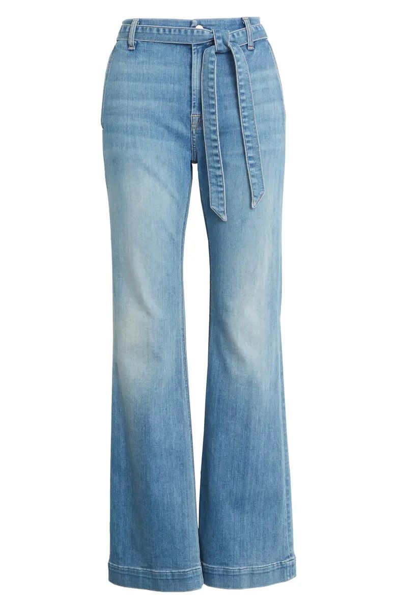 Belted Flare Leg Jeans | Nordstrom