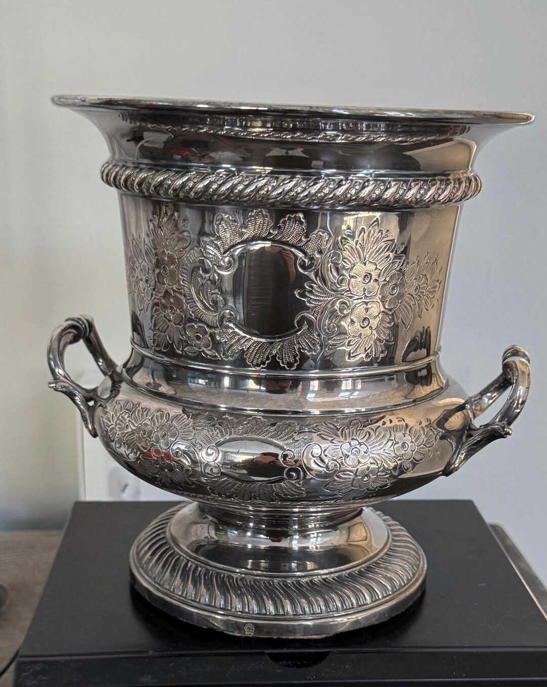 Vintage Highly Detailed Ornate Silver Plate Ice Bucket 7.5"h X 6 5/8"d - Etsy | Etsy (US)