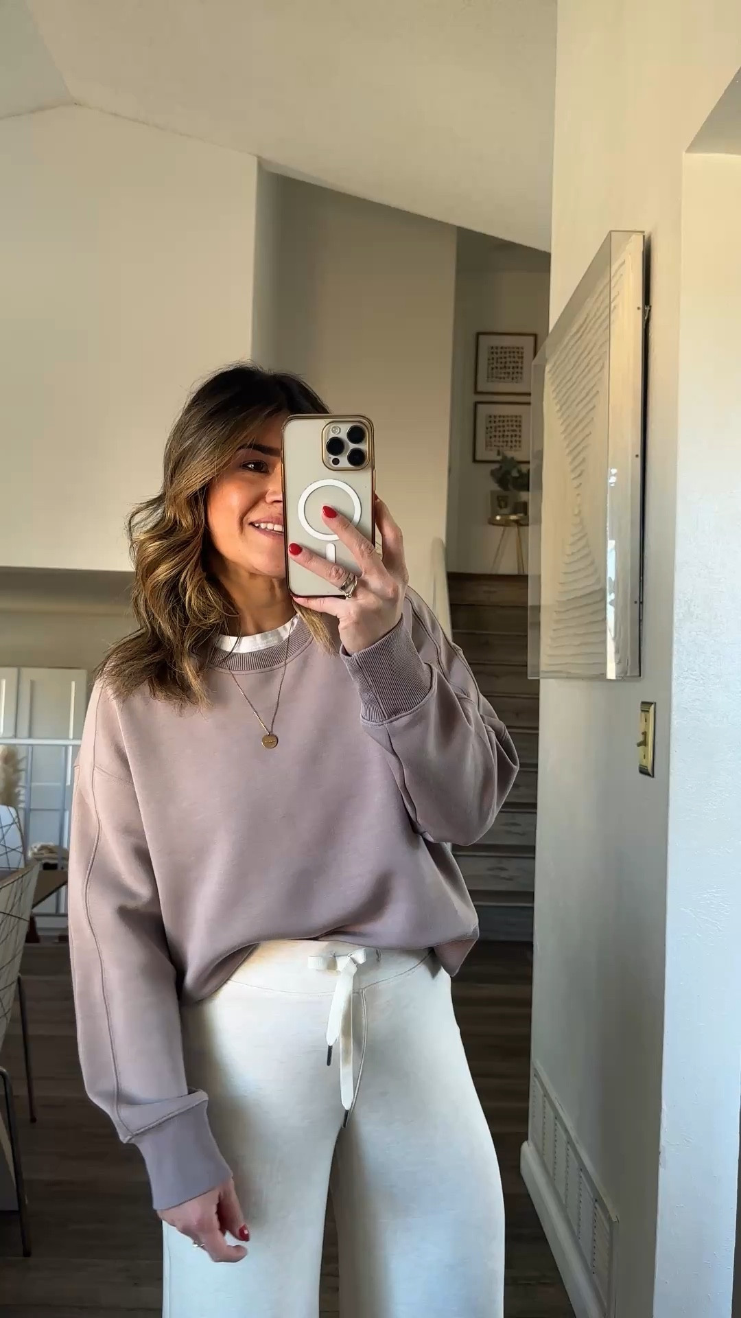 I can’t get enough off this set via Spanx! The fabric is incredibly soft and the pants fits like a glove! They are so flattering, available in many more colors!
Sweater size small
Pants size small

#LTKTravel #LTKootd #LTKmomlife