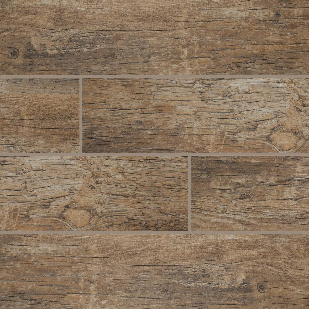 MSI Redwood Natural 6 in. x 36 in. Matte Porcelain Floor and Wall Tile (12 sq. ft. / case)-NHDRED... | The Home Depot