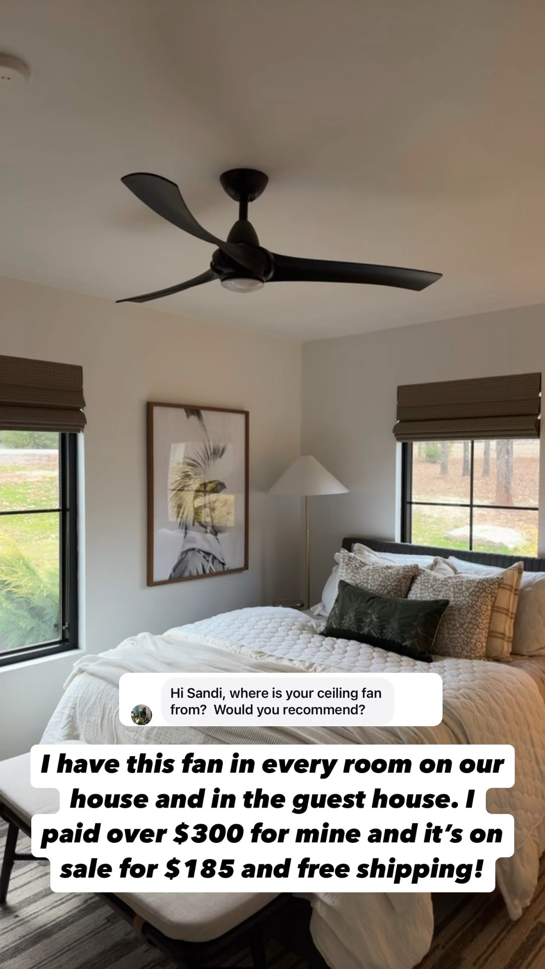 My ceiling fan is on sale! I paid over $300 each (I have this exact fan in every bedroom and in our guesthouse). It’s on sale for $185 and free shipping. There are 4 color options. 

#LTKSaleAlert #LTKHome