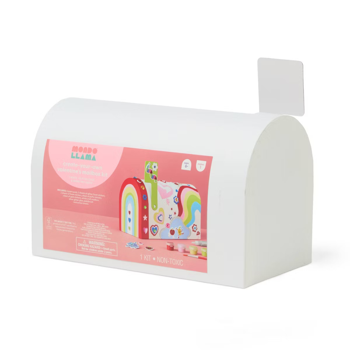 Valentine's Craft Embellished Classroom Exchange Mailbox Painting Activity Kit - Mondo Llama™ | Target
