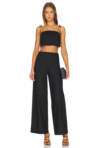 SNDYS Nina Linen Pant in Black from Revolve.com | Revolve Clothing (Global)