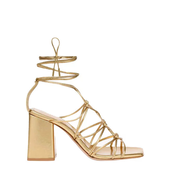 Gianvito Rossi Mina Strappy Block Heel - ShopBAZAAR | Shop BAZAAR