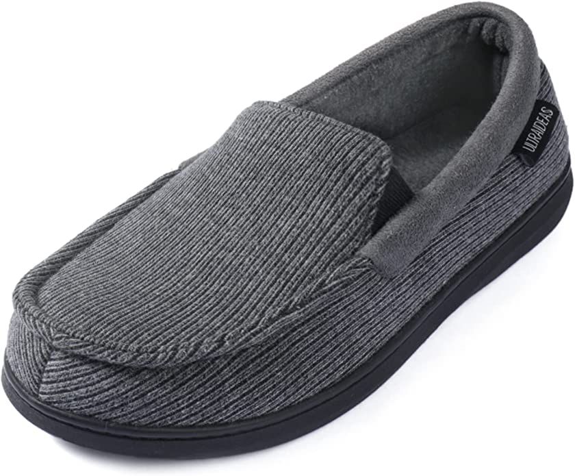 ULTRAIDEAS Men's Carver Slippers Moc Loafer House Shoes Memory Foam | Amazon (US)